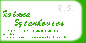 roland sztankovics business card